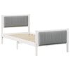 vidaXL Bed frame White and light grey 90 x 190 cm Solid pine wood