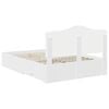 vidaXL Bed Frame with Headboard White 150 x 200 cm Engineered Wood