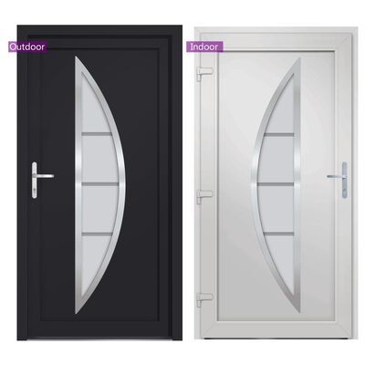 vidaXL Front Door Anthracite 98x200 cm PVC