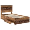 vidaXL Bed Frame with Headboard Old Wood 100 x 200 cm Engineered Wood
