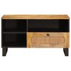 vidaXL TV Cabinet with Drawer Brown 80 x 33 x 46 cm Solid Mango Wood