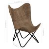 vidaXL Butterfly Chair Taupe Canvas