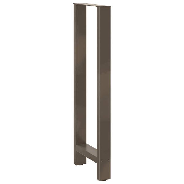vidaXL Bar Table Legs Natural Steel 2 pcs 40x(110-111) cm Steel