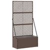 vidaXL Garden Trellis Planter Brown 70 x 30 x 135 cm Metal