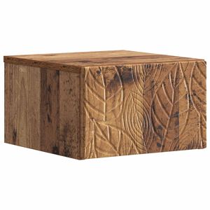 vidaXL Wall-Mounted Bedside Cabinet Old Wood 49 x 34.5 x 20 cm