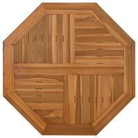 vidaXL Table Top 80x80x2.5 cm Octagonal Solid Wood Teak