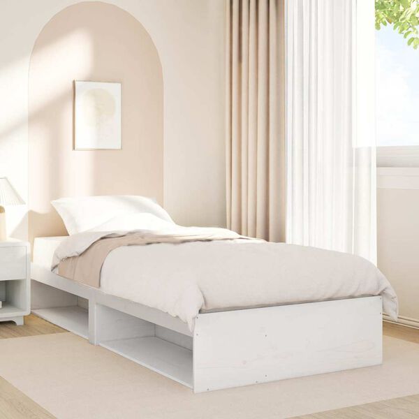 vidaXL Day Bed without Mattress White 90x190 cm Solid Wood Pine