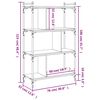 vidaXL Bookcase 4-Tier Grey Sonoma 76x32x123 cm Engineered Wood