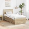 vidaXL Bed Frame with Headboard Sonoma Oak 90 x 190 cm Engineered Wood