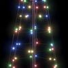 vidaXL LED Christmas Tree with Ground Spikes Multicolour 250 cm Iron