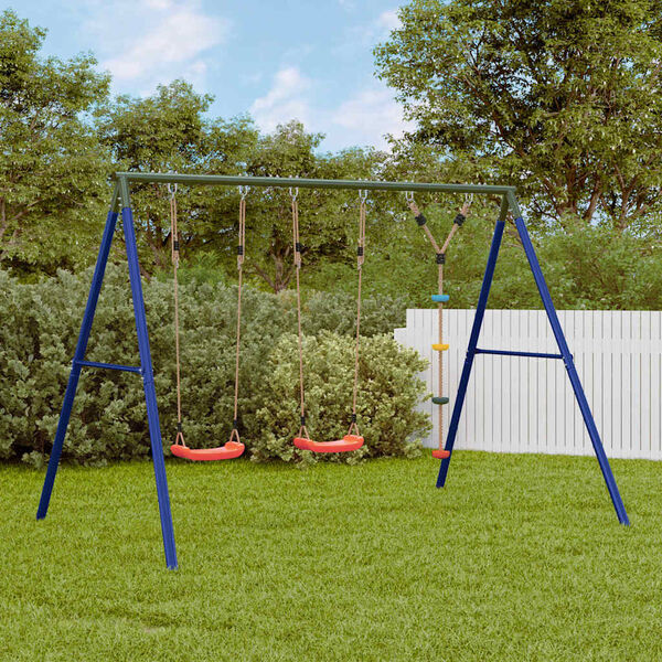 vidaXL Outdoor Swing Set with Swings and Disc Swing