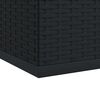 vidaXL Garden Cushion Box PE Rattan 291x100.5x104 cm Black