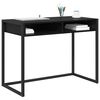 vidaXL Desk with Storage Black Oak 100 x 50 x 75 cm Engineered Wood