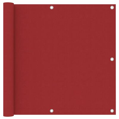 vidaXL Balcony Screen Red 90x600 cm Oxford Fabric