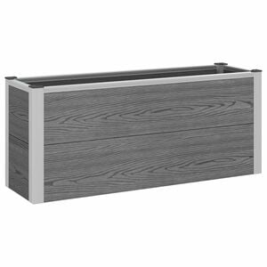 vidaXL Garden Raised Bed Grey 100 x 30 x 42 cm WPC and Aluminium