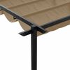 vidaXL Wall Mounted Gazebo Taupe Steel