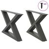 vidaXL Coffee Table Legs 2 pcs Anthracite 50x(30-31.3) cm Steel