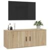 vidaXL Wall Mounted TV Cabinet Sonoma Oak 100x34.5x40 cm