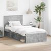 vidaXL Bed Frame Concerte Grey 90 x 190 cm Solid Pine Wood