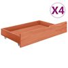 vidaXL Bed Frame without Mattress Honey Brown Solid Wood 140x200 cm (322039+2x321987)