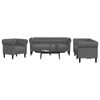 vidaXL Living Room Couch 3 pcs Dark Grey Fabric