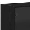 vidaXL Highboard Black 68 x 37 x 142 cm Engineered wood