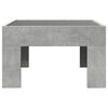 vidaXL Coffee Table with Infinity LED Concrete Grey 50x50x30 cm