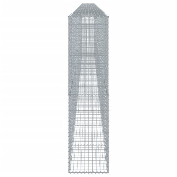 vidaXL Gabion Basket with Cover 1200x50x200 cm Galvanised Iron