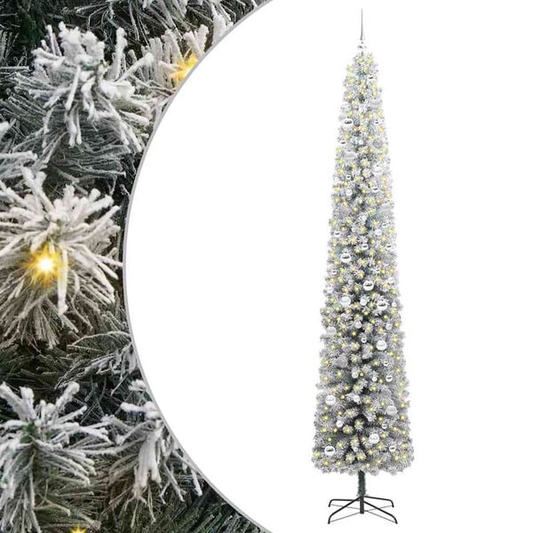 vidaXL Artificial Christmas Tree with 300 LEDs with Stand Green 270 cm