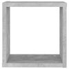 vidaXL Wall Cube Shelves 4 pcs Concrete Grey 30x15x30 cm