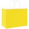 vidaXL Paper Bags 50 pcs with Handles Yellow 32x17x25 cm