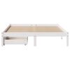 vidaXL Bed Frame without Mattress White 135x190 cm Double Solid Wood Pine