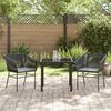 vidaXL Garden Dining Set 3 pcs Grey Poly rattan