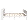 vidaXL Bed Frame with Headboard without Mattress White 200x200 cm