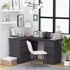 vidaXL Corner Desk Grey 145x100x76 cm Engineered Wood