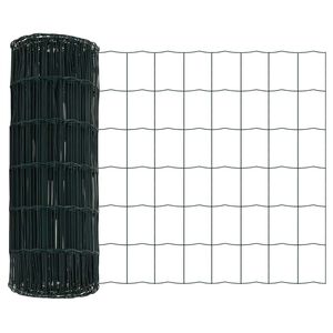 vidaXL Euro Fence Green 0.8 x 25 m PVC-coated iron