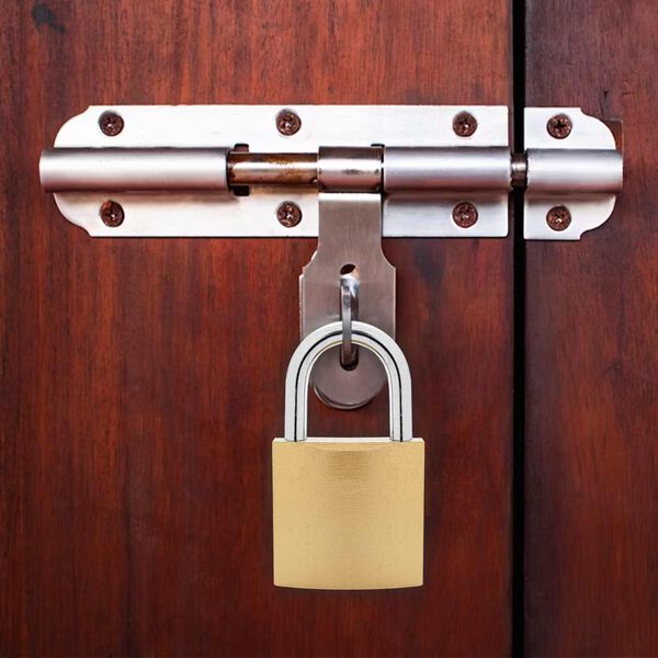 vidaXL U Lock with Keys 100 pcs Brass Iron