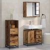vidaXL Bathroom Furniture Set with Door 3 pcs Old Wood Engineered Wood