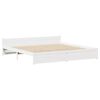 vidaXL Bed Frame without Mattress White 180x200 cm Super King Solid Wood Pine