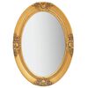vidaXL Wall Mirror | Gold | Wood, glass, engineered wood | 50cm x 70cm