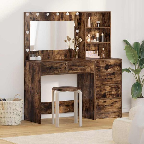 vidaXL Dressing Table Brown 78.5 x 41 x 135 cm Engineered wood