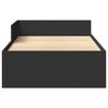 vidaXL Bed Frame without Mattress Black 90x200 cm Engineered Wood