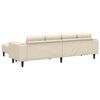 vidaXL Sofa with Cushion Cream 250 x 188 x 76 cm Corduroy Fabric