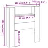 vidaXL Headboard White 100 x 16.5 x 103.5 cm Engineered Wood