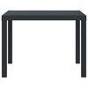 vidaXL Garden Dining Table Anthracite 100 x 100 x 73 cm Poly Rattan