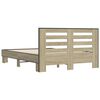 vidaXL Bed Frame without Mattress Sonoma Oak 135x190 cm Double