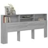 vidaXL Headboard Cabinet Grey Sonoma 220x19x103.5 cm