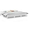vidaXL Family Bed Frame No Mattress White 270x200 cm Solid Wood Pine