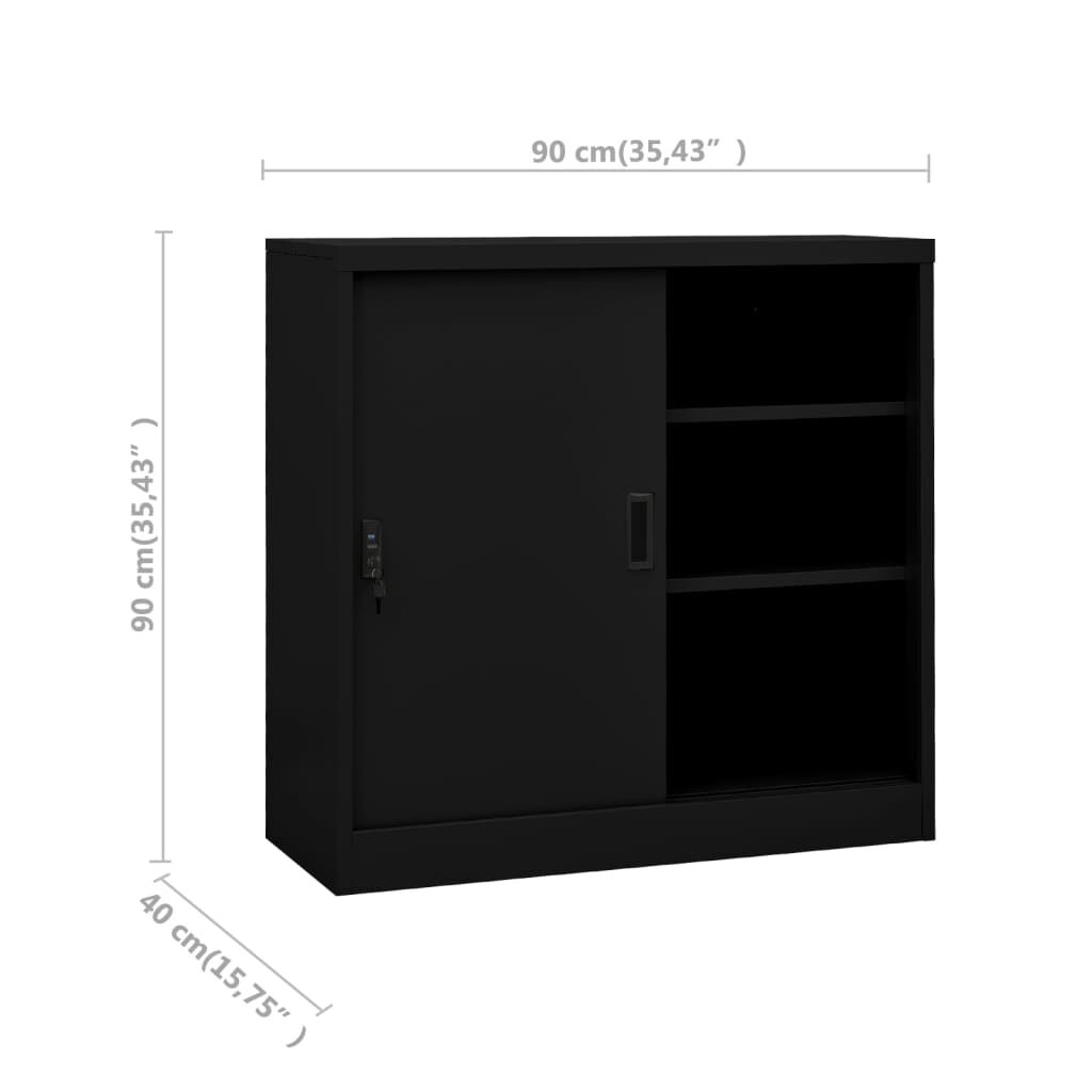 Black office storage deals cabinets