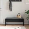 vidaXL Hall Bench with Cushion Black Oak 103 x 38 x 40 cm